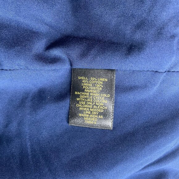 Ryegrass Linen Blend Buttoned Collared V-Neck Lined Blazer Jacket Size 4 Office - Picture 11 of 11